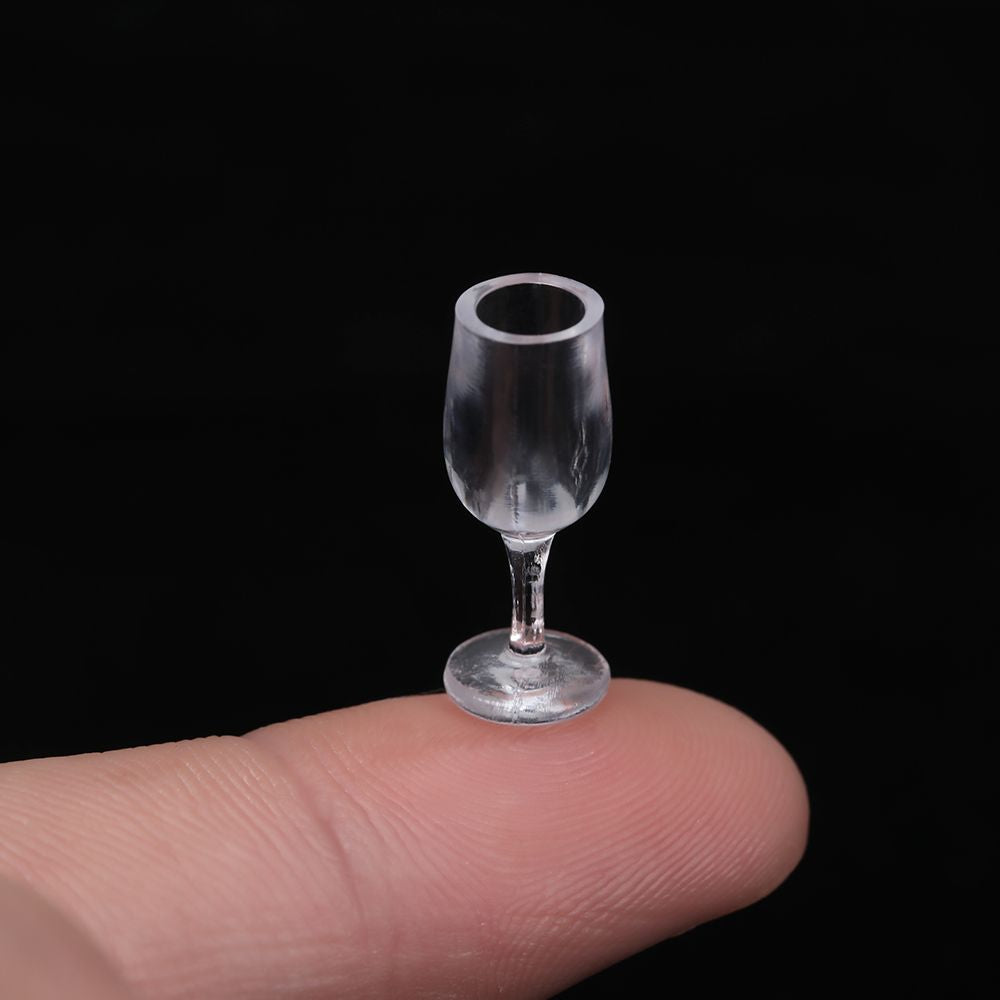 17PCS/Set Acrylic Dollhouse Accessories Plastic Model Doll Kitchen Miniatures Goblet Mini Cup Simulation Cookware Ice Cream Bowl