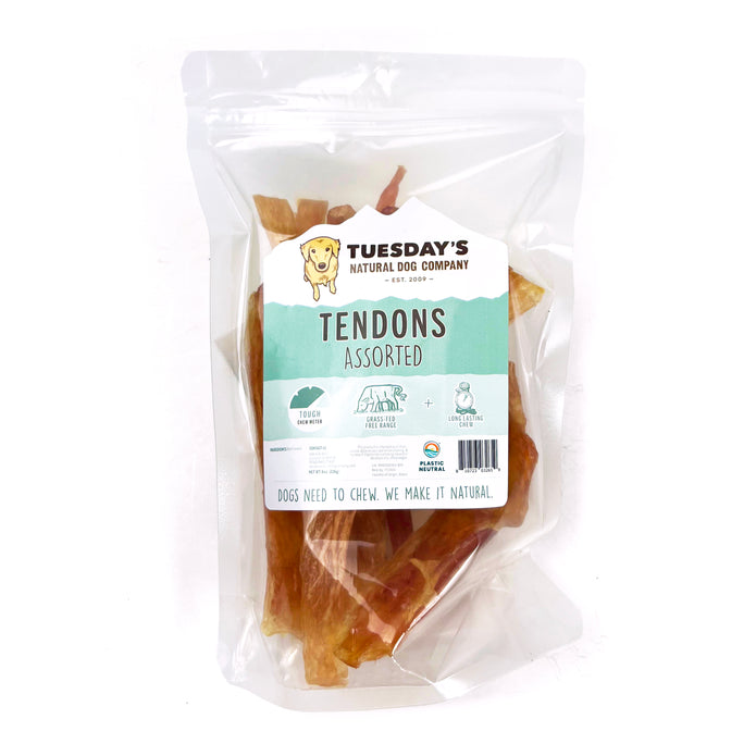 Tuesdays Natural Dog Company Assorted Beef Tendons Dog Treat