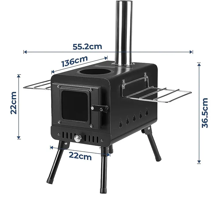 Camping Tent Stove Wood Portable Stove With Folding Legs Multi Fuel Camping Stove Titan For Outdoor