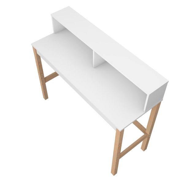 Bowery Desk in White and Oak