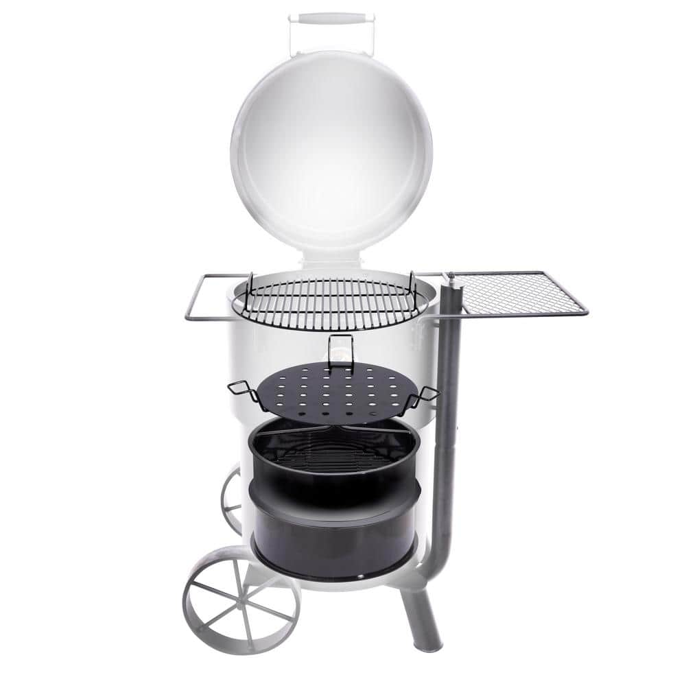 OKLAHOMA JOE'S Bronco Charcoal Drum Smoker Grill in Black with 284 sq. in. Cooking Space 19202089