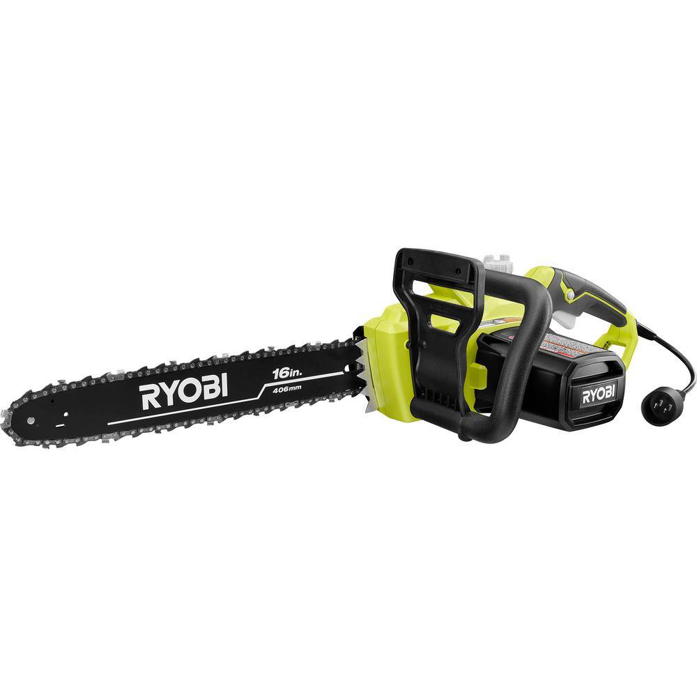 RYOBI 16 in. 13 Amp Electric Chainsaw and 6 Amp Pole Saw RY43155-PS