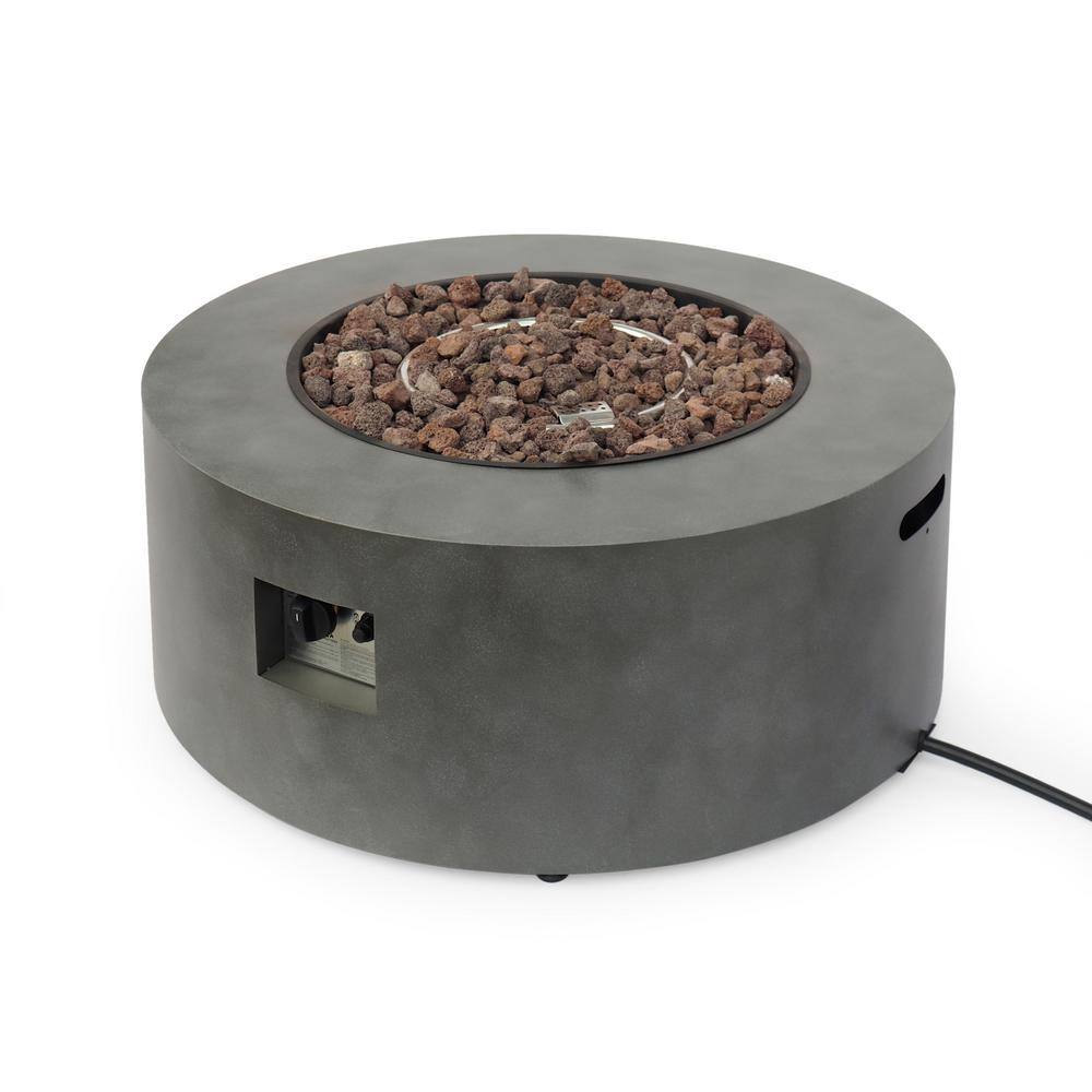 Noble House Reign Concrete Circular Metal Fire Pit (No Tank Holder) 70198