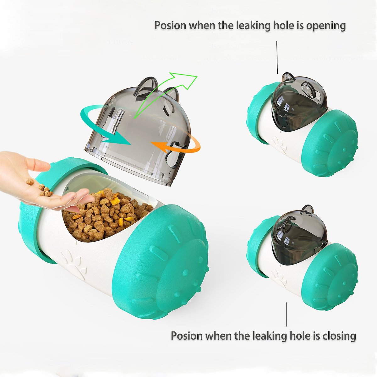 HANAMYA Interactive Balanced Rotating Dispensing Dog and Cat Toy