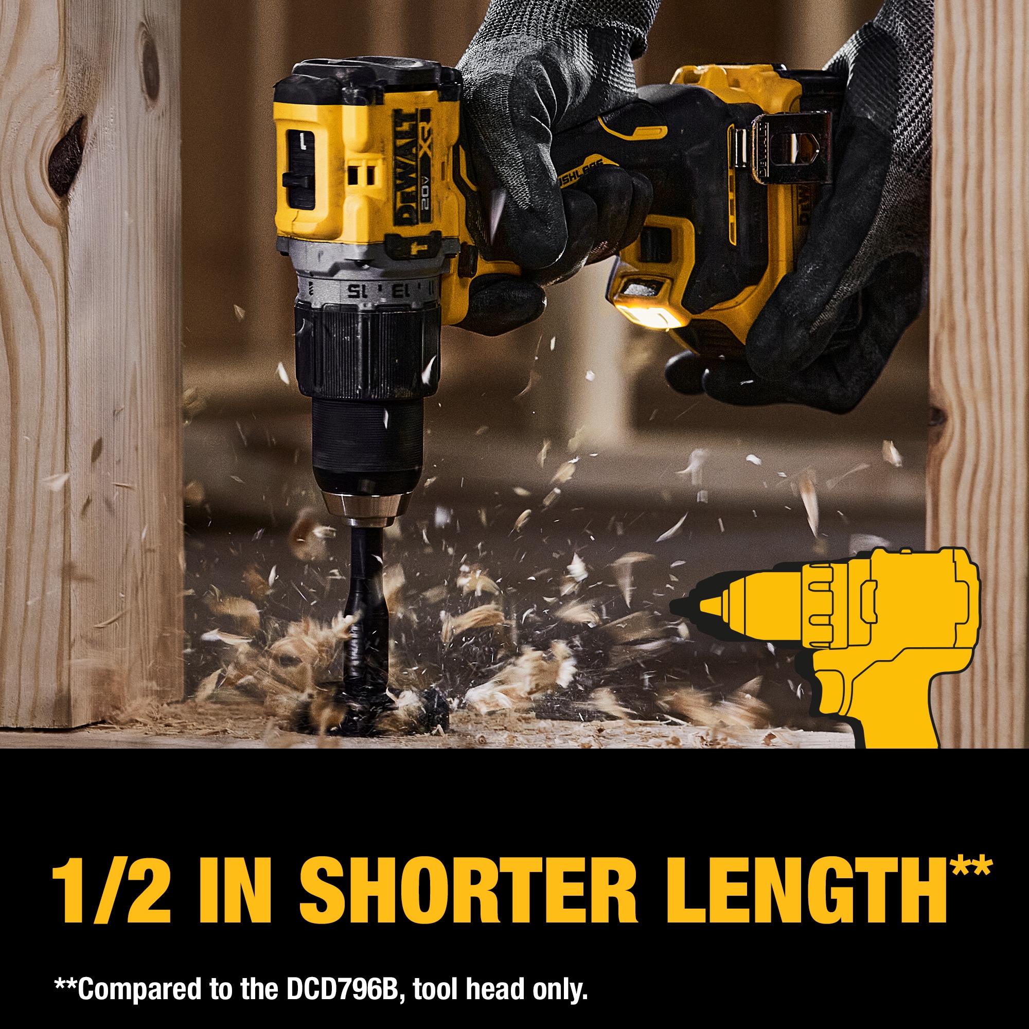 DEWALT 20V MAX XR Brushless Cordless 1/2-in Hammer Drill/Driver Kit