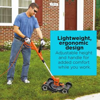 BLACK+DECKER 12 in. 6.5 AMP Corded Electric 3-in-1 String Trimmer  Lawn Edger with Lawn Mower Attachment MTE912