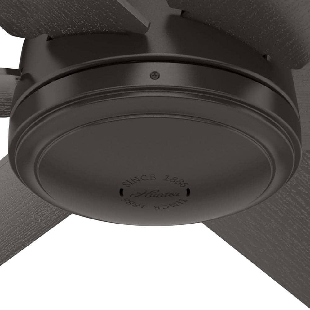 Hunter Jetty 52 in Outdoor Noble Bronze Ceiling Fan with Wall Switch