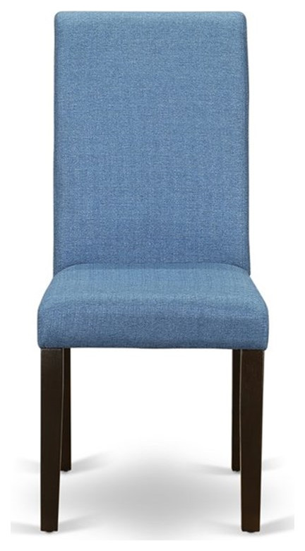 Atlin Designs 42 quotWood Dining Chairs in Cappuccino/Blue (Set of 2)   Transitional   Dining Chairs   by Homesquare  Houzz