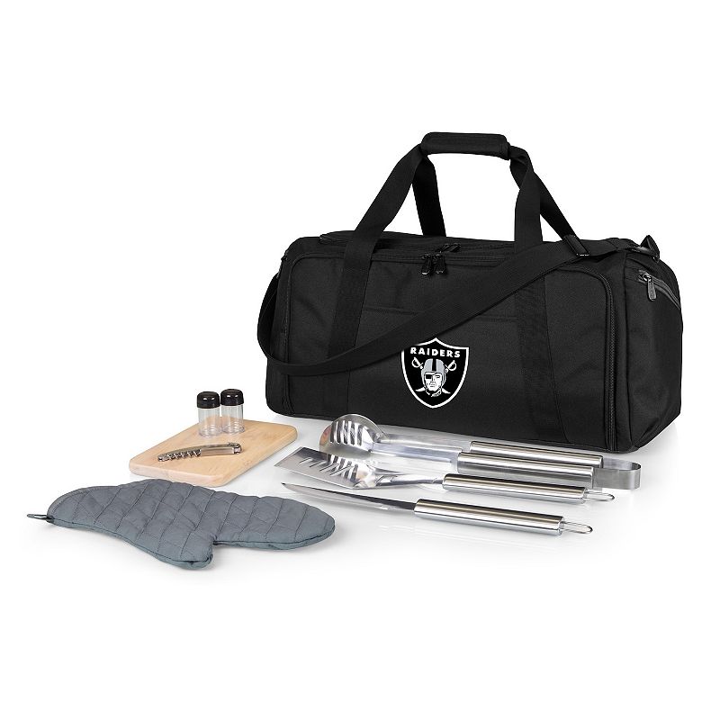 Picnic Time Las Vegas Raiders BBQ Grill Set and Cooler