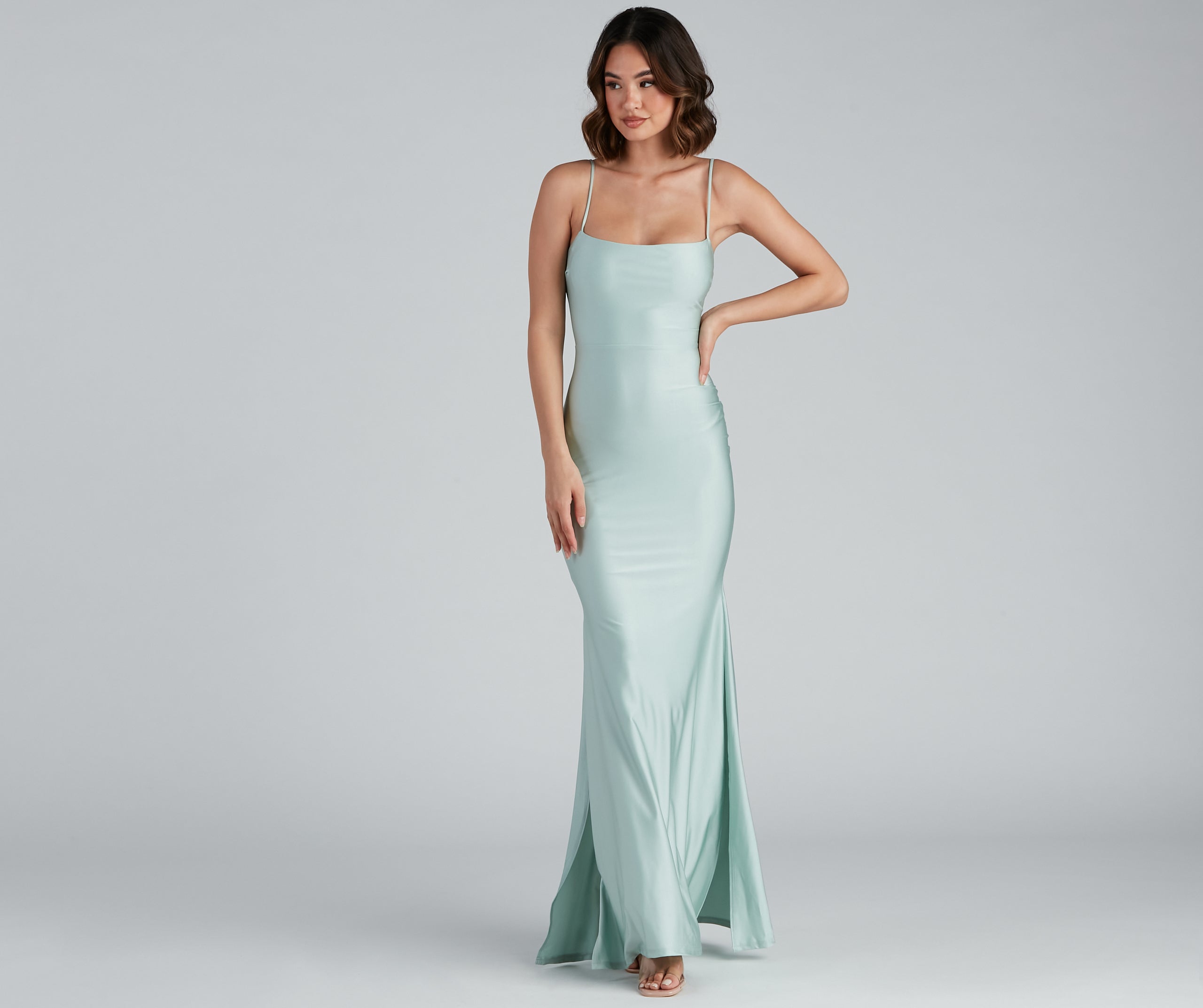 Zendaya Lace-Up Back Mermaid Formal Dress