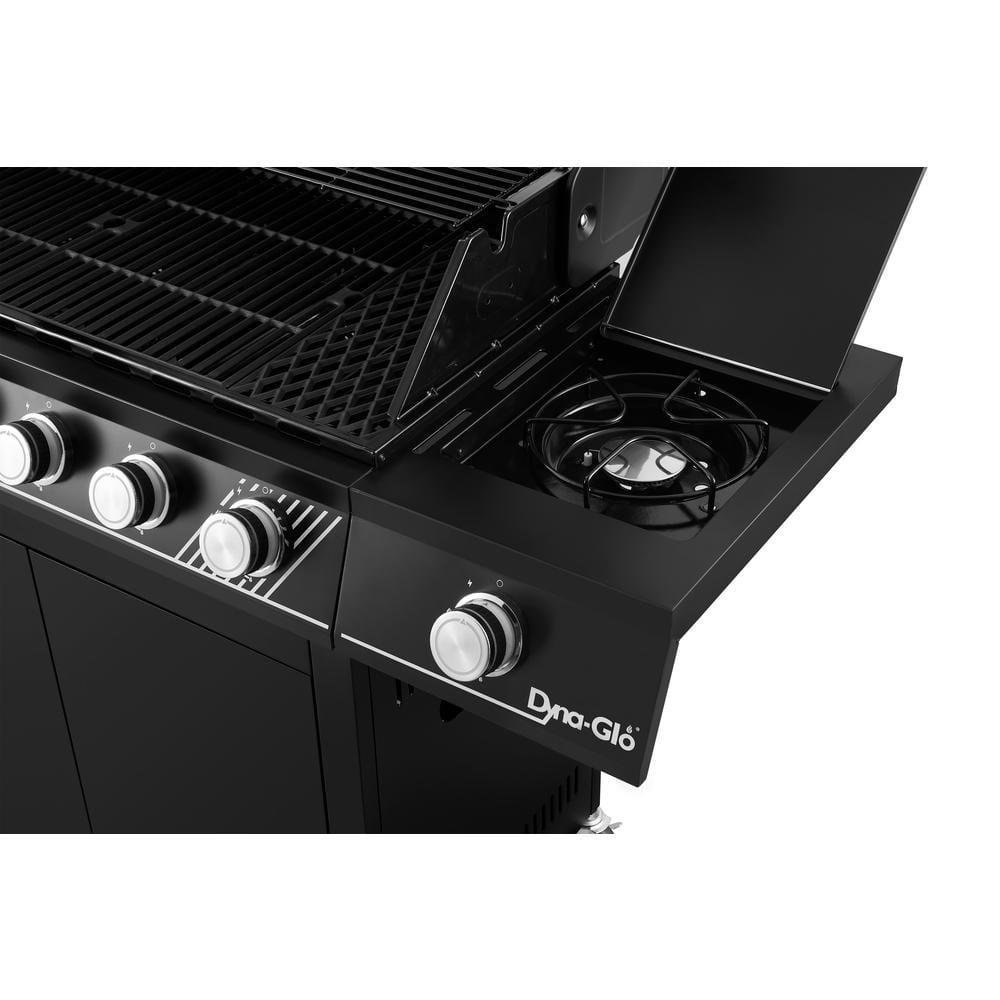 DynaGlo 6Burner Natural Gas Grill in Matte Black with TriVantage MultiFunctional Cooking System