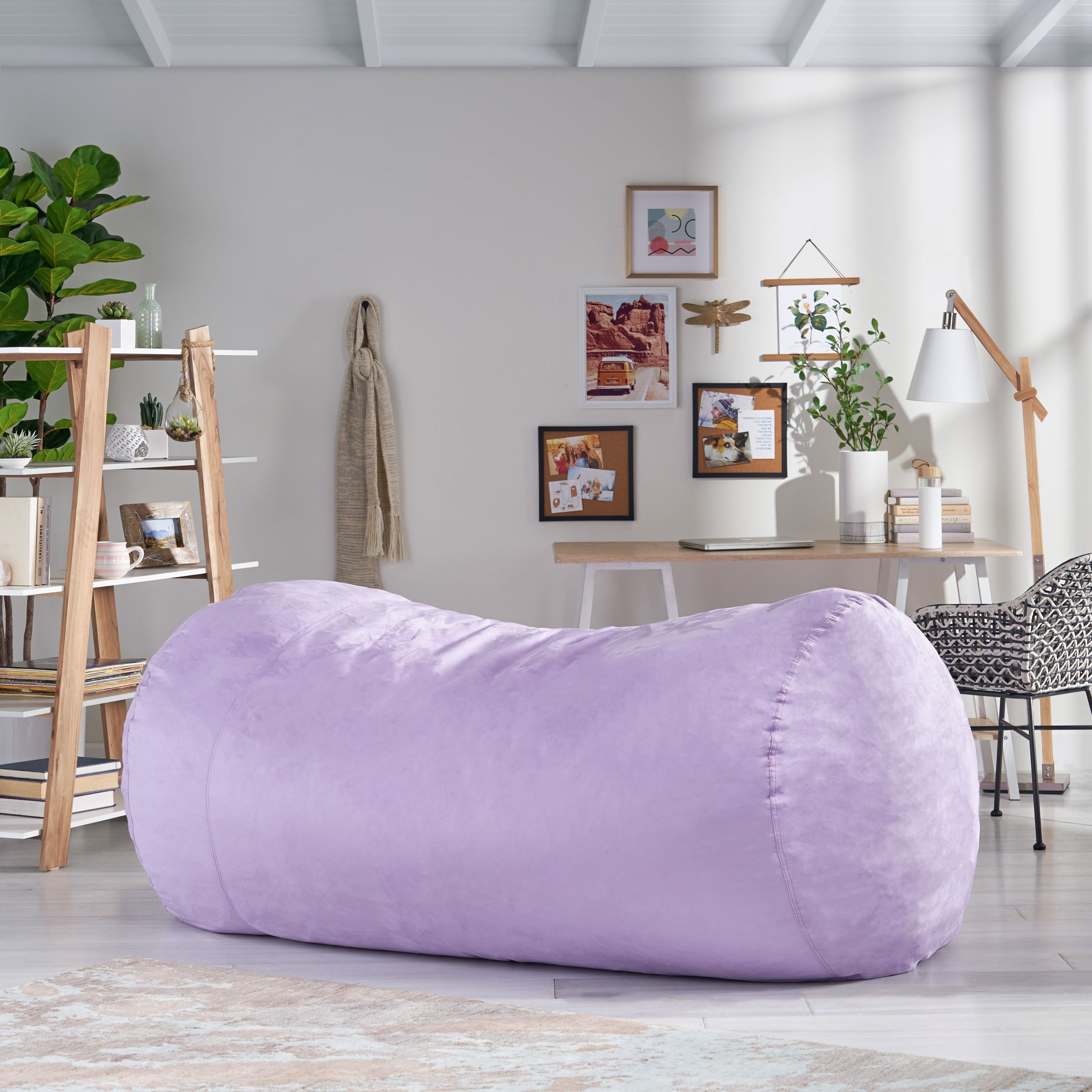 Tucker Modern 8 Foot Microfiber Pastel Bean Bag