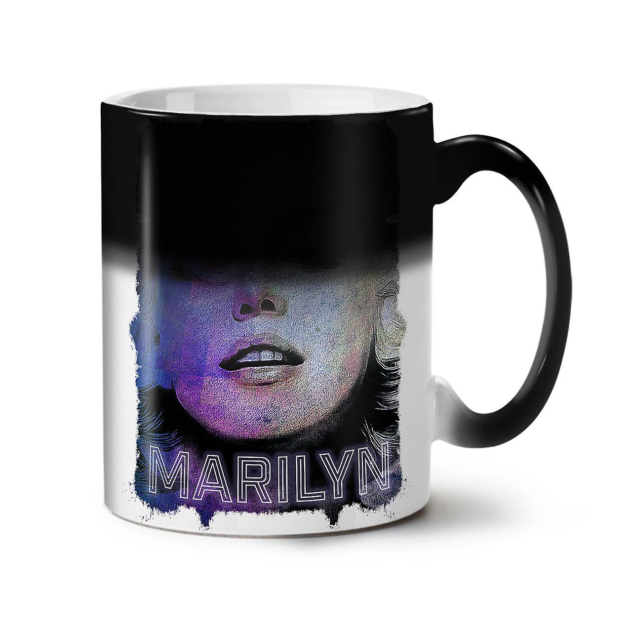 Famous Marilyn NEW Black Colour Changing Tea Coffee Ceramic Mug 11 oz | Wellcoda