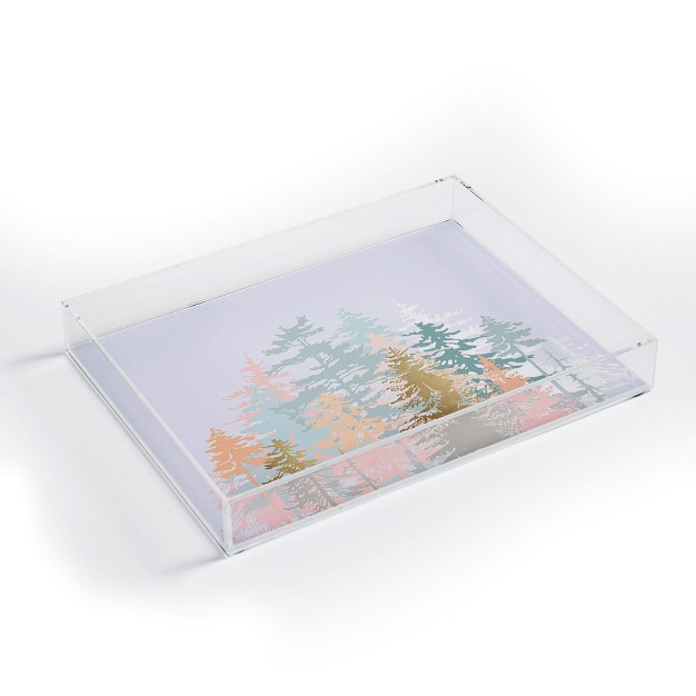 Iveta Abolina Blush Forest Acrylic Tray Deny Designs