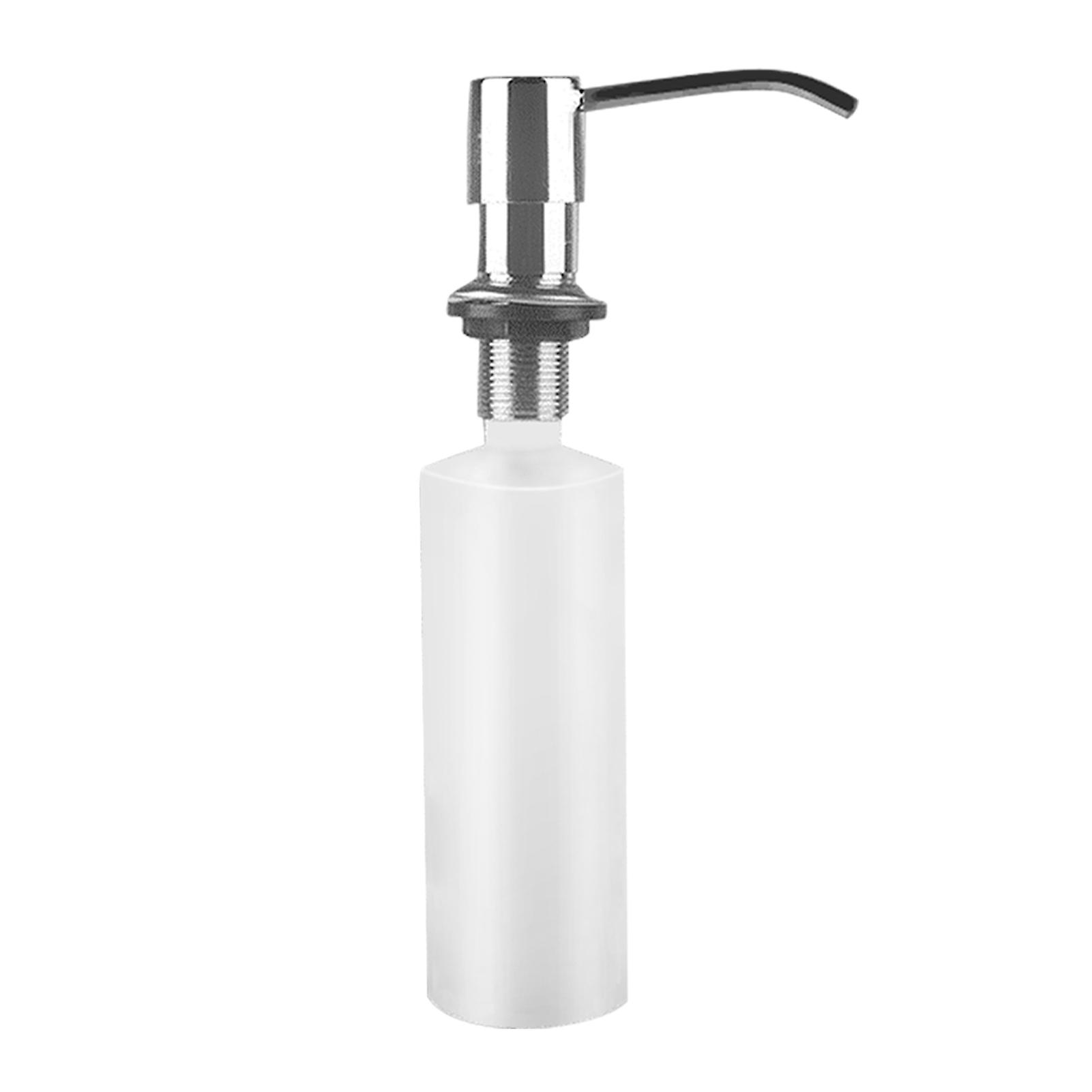 Under Kitchen Sink Soap Dispenser 300ml Soap Dispensers Hand Liquid Pump Bottle Easy Installation For Bathroom Sink Silver