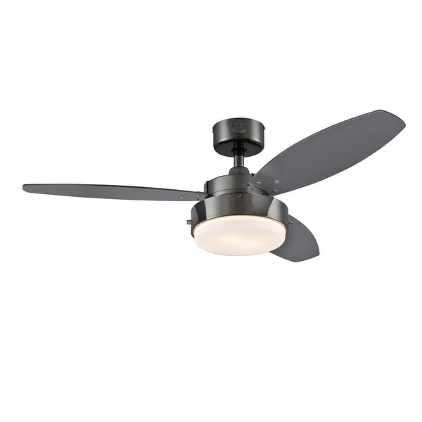 Westinghouse Lighting Alloy 3-Blade Indoor Ceiling Fan with LED Light Fixture and Opal Frosted Glass Shopping - The Best Deals on Ceiling Fans | 39655610