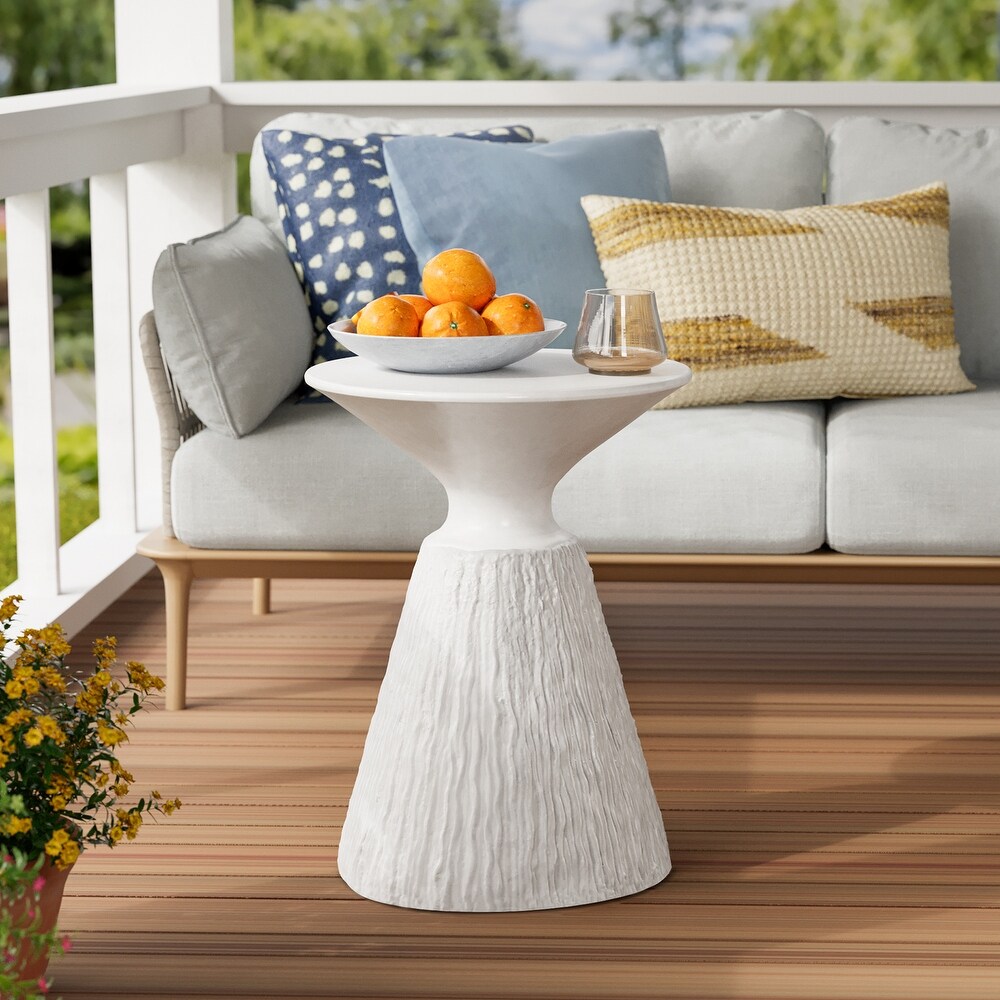 COSIEST Outdoor Patio Pedestal End Table  Plant Stand