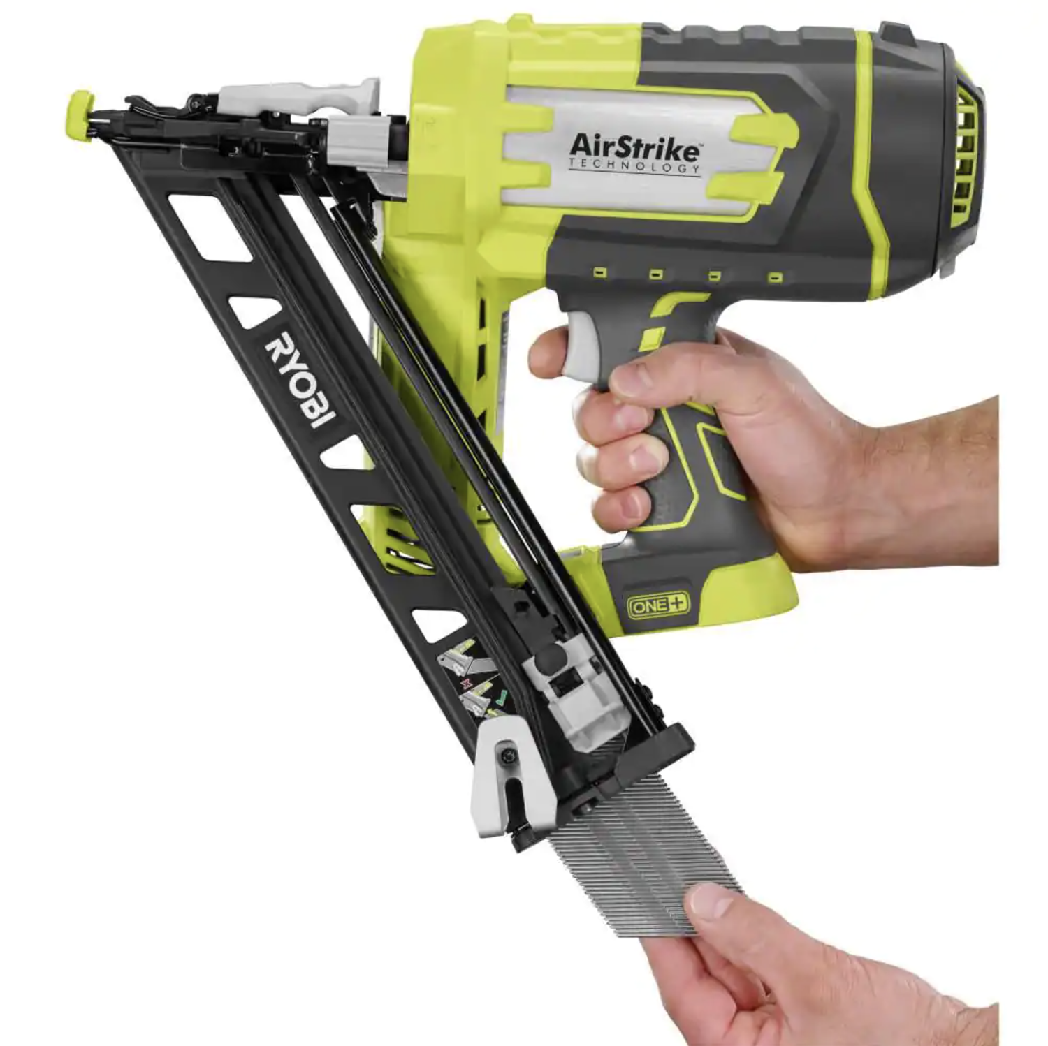 Ryobi ONE+ 18V Lithium-Ion Cordless AirStrike 15-Gauge Angled Finish Nailer (Tool Only) P330