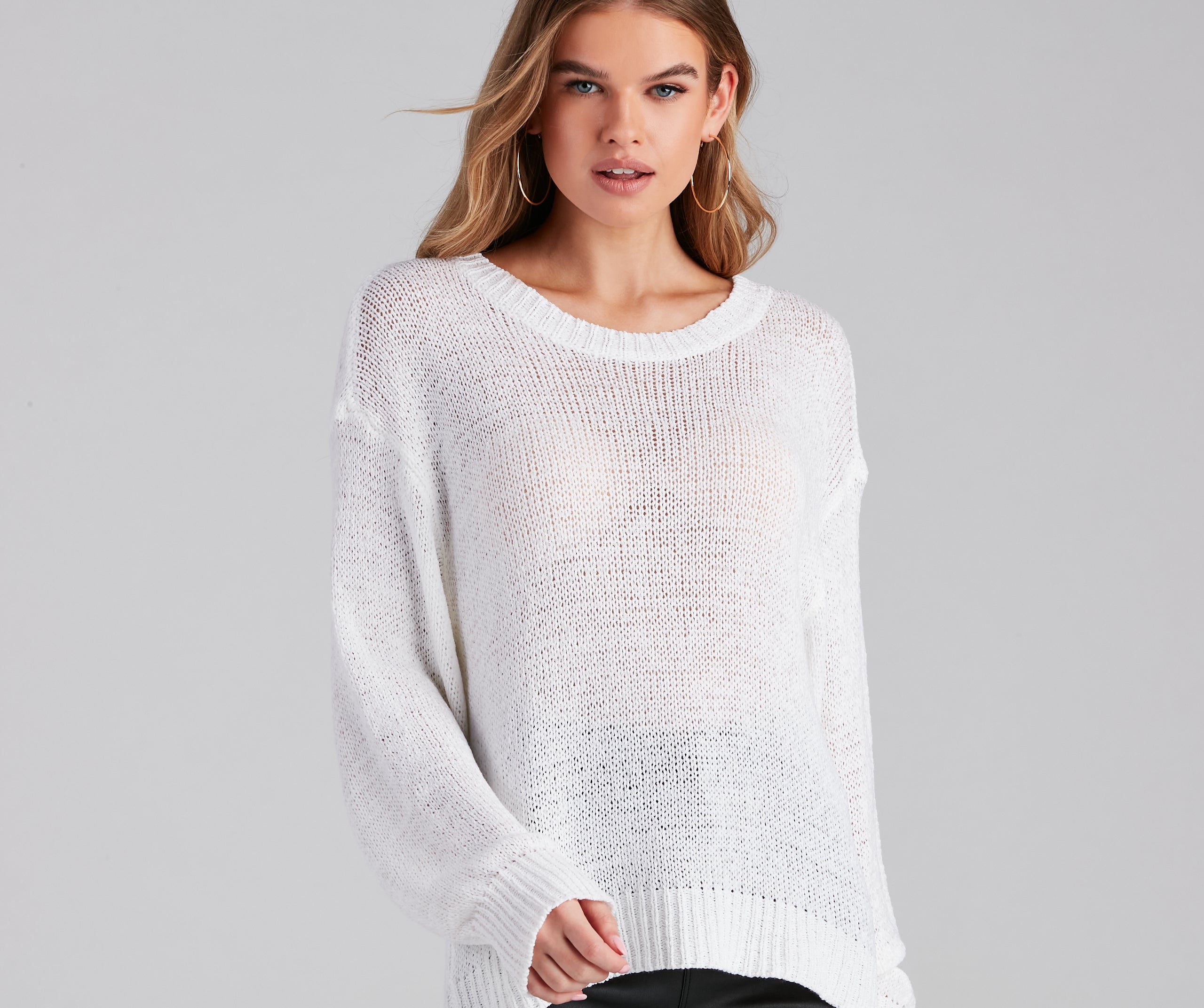 Effortless Chic Open Back Sweater