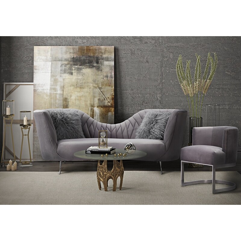 Eva Velvet Upholstered Sofa