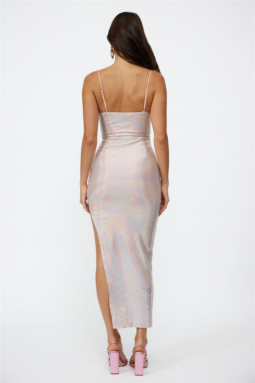 Disco Girl Maxi Dress Pink