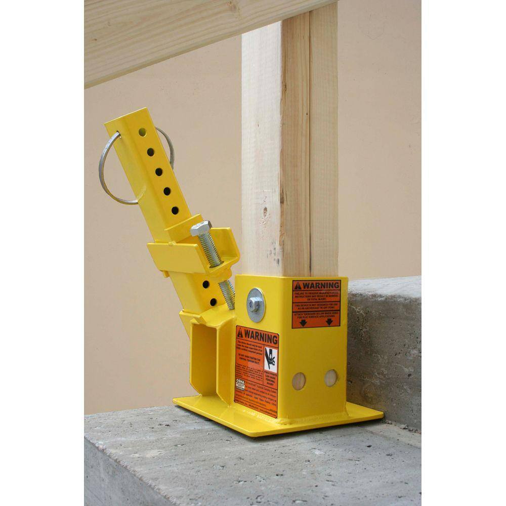 VeriShield 1 Unit Yellow OSHA Compliant Non-Penetrating Stair Rail or Guardrail Clamp C-0200