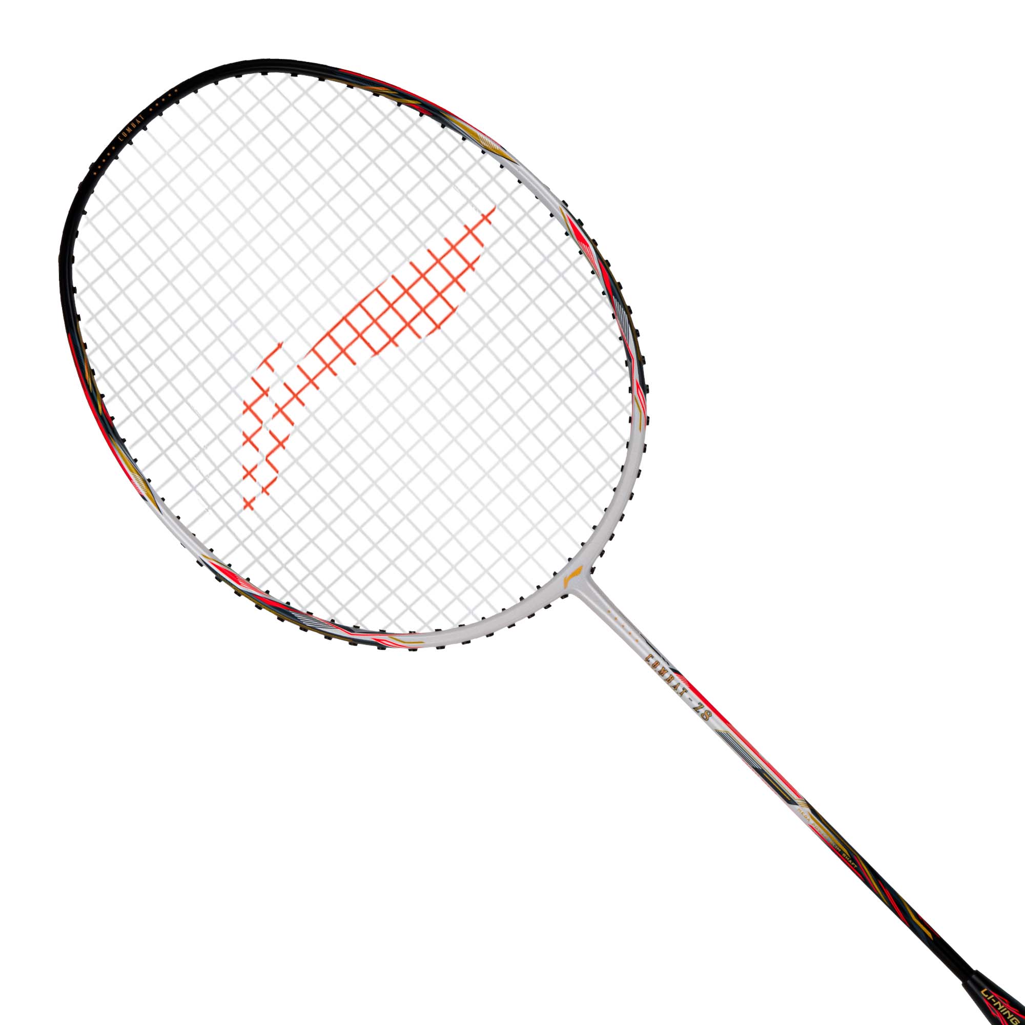 Li-Ning Combat Z8 Badminton Racket (White/Black/Orange Red) - 84 Grams