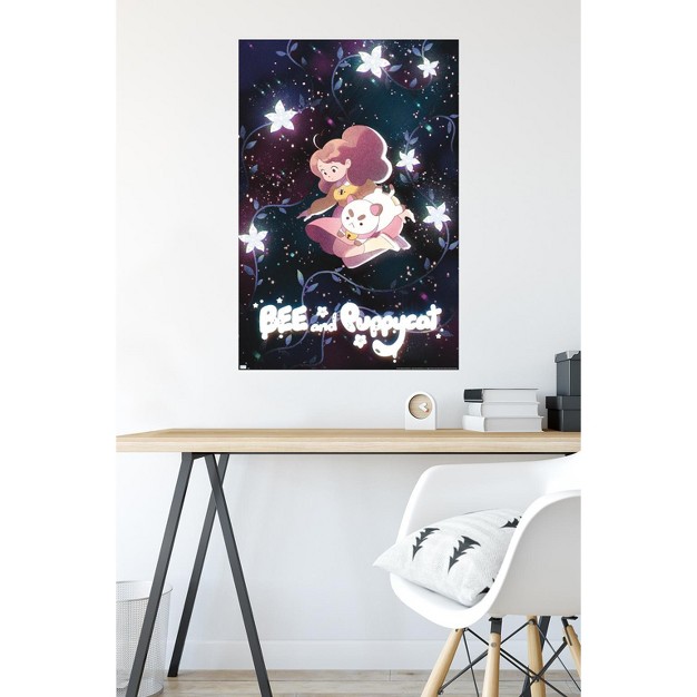 Trends International Bee And Puppycat Space Flowers Key Art Unframed Wall Poster Prints