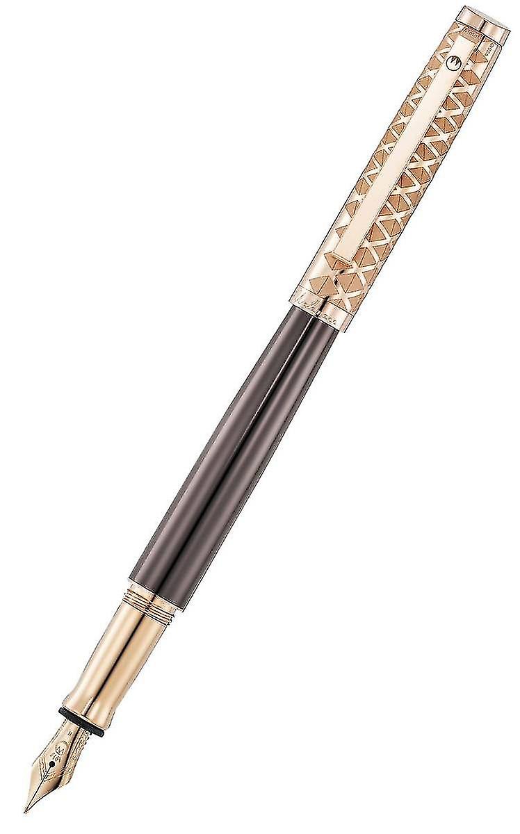 Waldmann Pens Tuscany Vela Stainless Steel Nib Fountain Pen - Chocolate Brown/Rose Gold