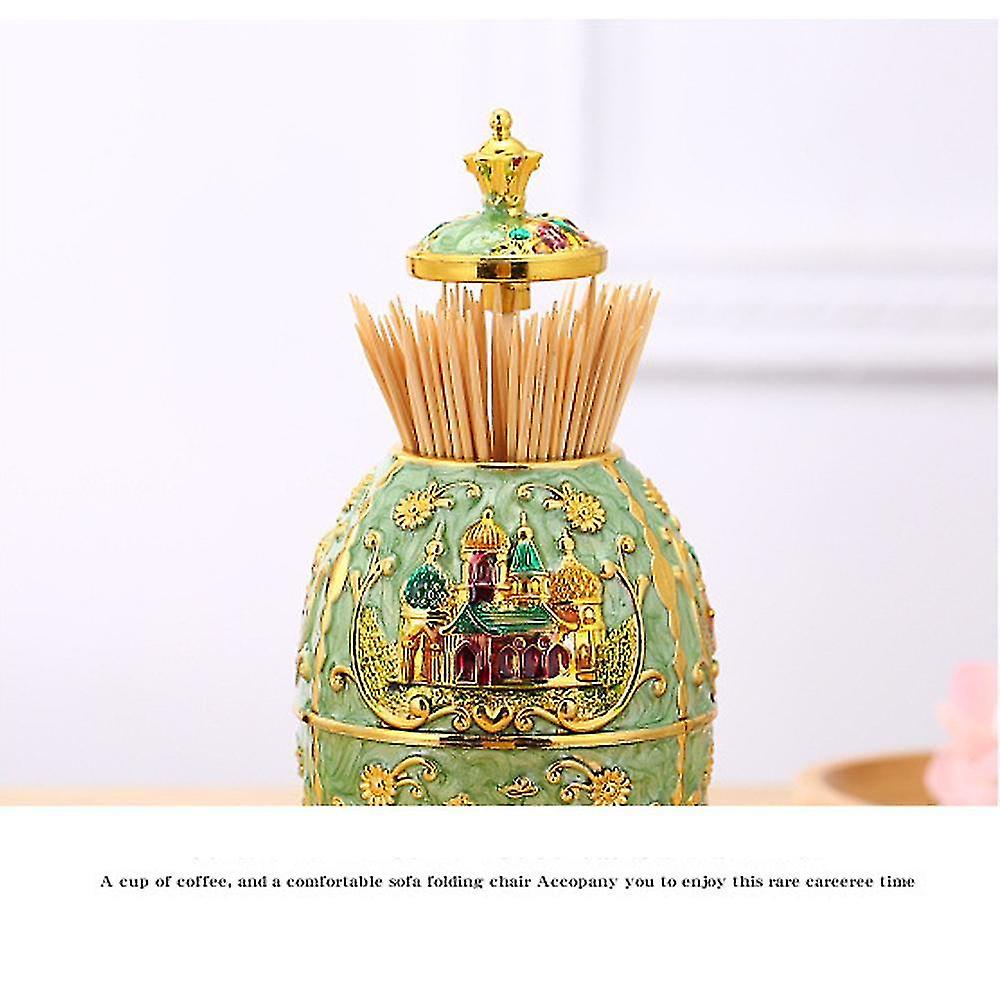 Toothpick Dispenser Case Automatic Retro Pop Up Toothpick Holder Storage Organizer Container Decorat