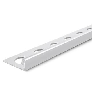 TrimMaster Silver 34 in. x 98-12 in. Aluminum L-Shaped Tile Edging Trim H8706MF98