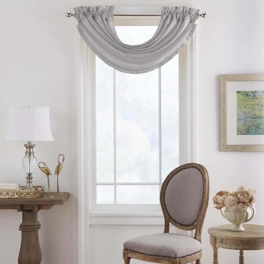 Elrene Versailles Faux Silk Waterfall Window Valance   52\