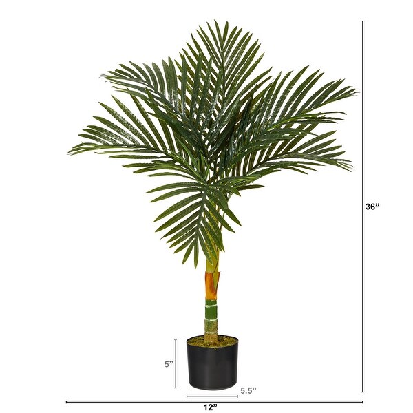 3' Single Stalk Golden Cane Artificial Palm Tree