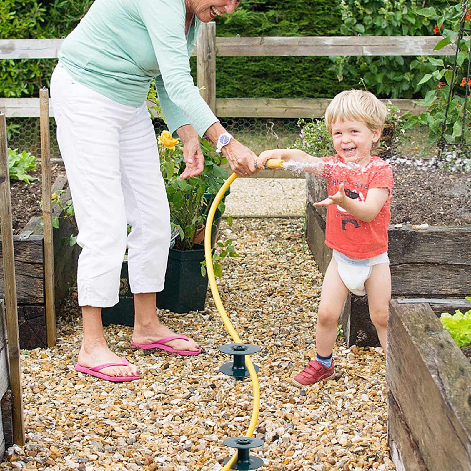 Garden Hose Reel Convenient Practical Water Pipe Guide Wheel