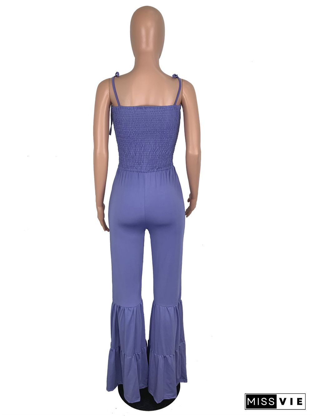 Women Straps Strapless Long Flared Jumpsuits