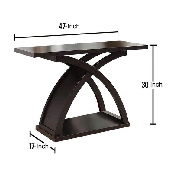 Benjara BM205365 Sofa Table with X Cross Base Supp...