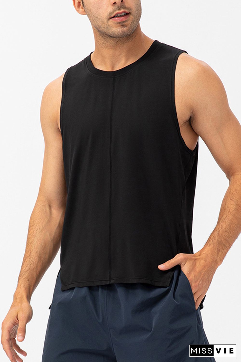 Plain Breathable Men's Quick Dry Gym Tank Top