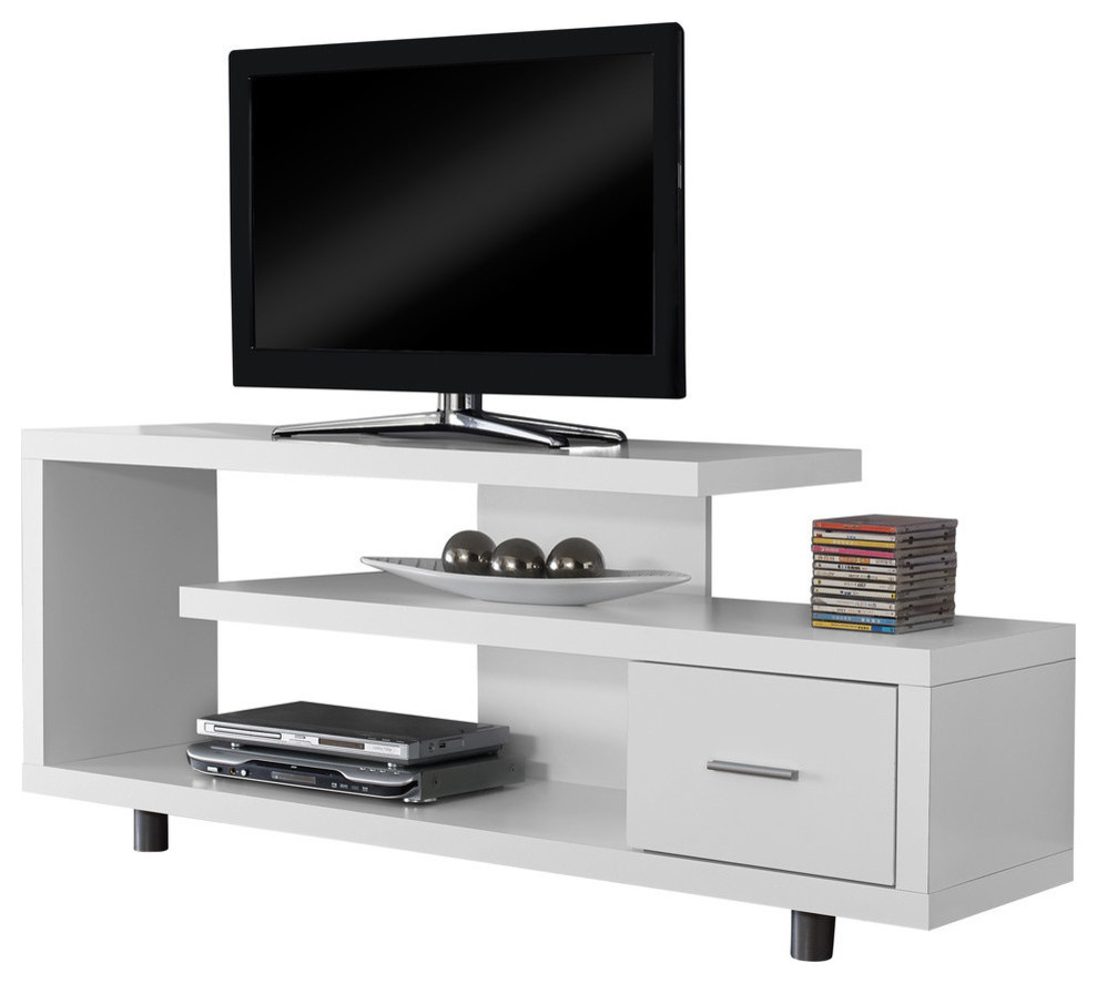 60 quotTV Stand With 1 Drawer   Contemporary   Entertainment Centers And Tv Stands   by Homesquare  Houzz