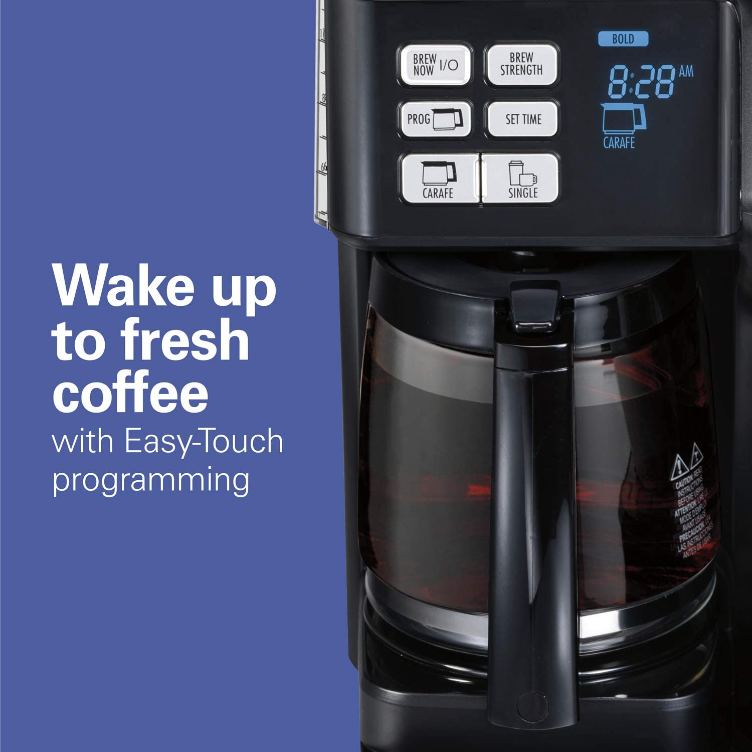 2-Way Coffee Maker, Compatible with Grounds, Combo, Single Serve & Full 12c Pot, Black - Fast Brewing