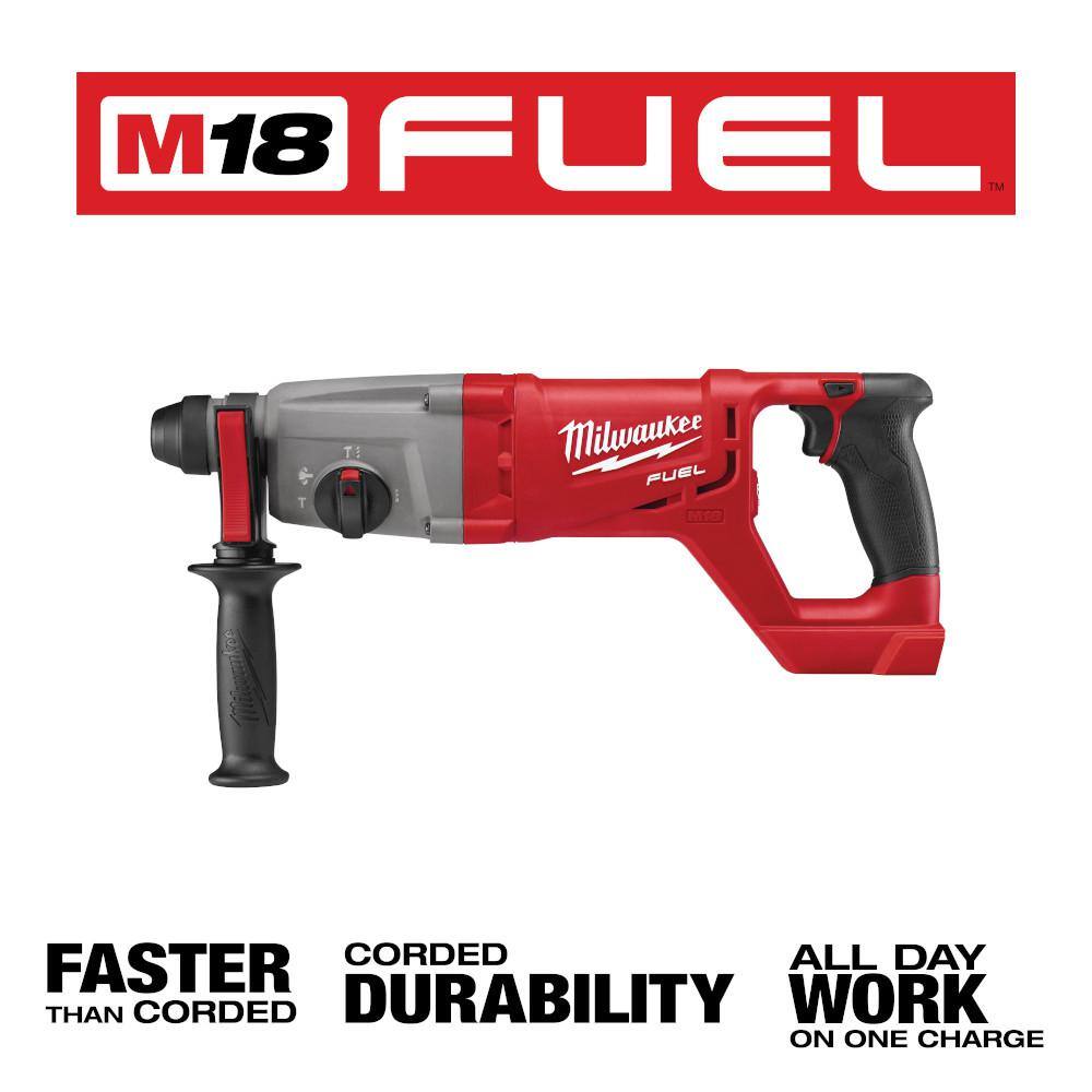 MW M18 FUEL 16 in. 18-Volt Brushless Battery Electric Chainsaw w1 in. SDS-Plus D-Handle Rotary Hammer Two 6Ah Batteries 2727-20-2713-20-48-11-1862