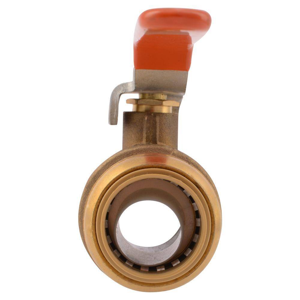 SharkBite 1 in. Brass Push-to-Connect X Female Pipe Thread Ball Valve 22187-0000LF