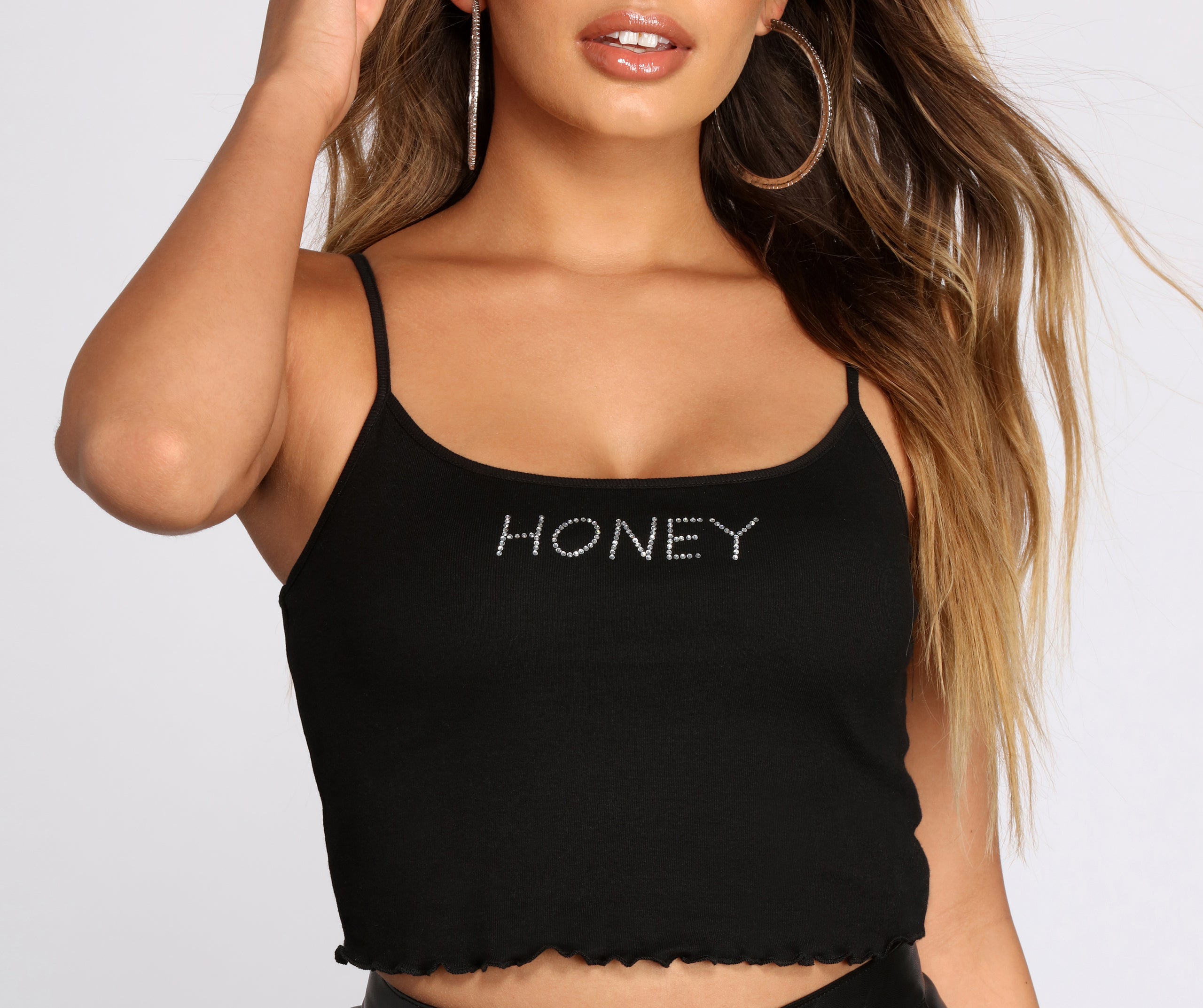 Rhinestone Honey Graphic Tank