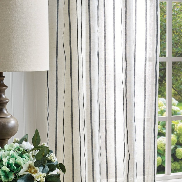 2pk Sheer Laguna Striped Window Curtain Panels Martha Stewart