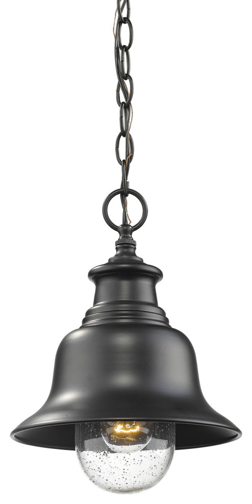 Millennium 2514 PBK One Light Outdoor Hanging Lantern  Powder Coat Black Finish   Traditional   Outdoor Hanging Lights   by Ultra Design Center  Houzz