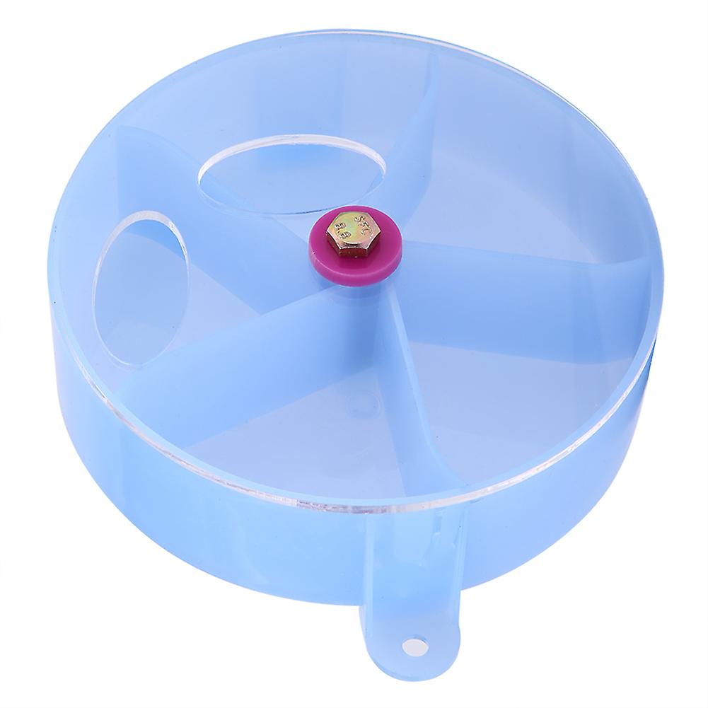 Bird Pet Foraging Feeder Parrot Food Wheel Feeding Storage Box Toy Blue