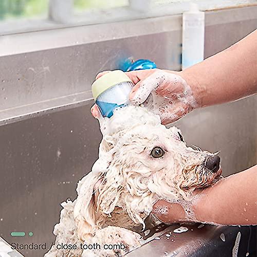 Soft Pet Silicone Comb Multifunctional Bath Massage Brush， Shampoo Dispenser， For Cats And Dogs Shower Grooming， Massage Hair