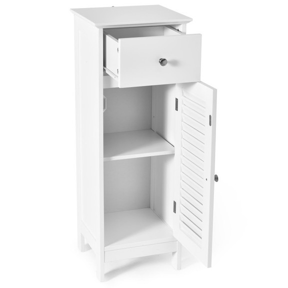 Costway 72615839 Woodern Bathroom Floor Storage Ca...