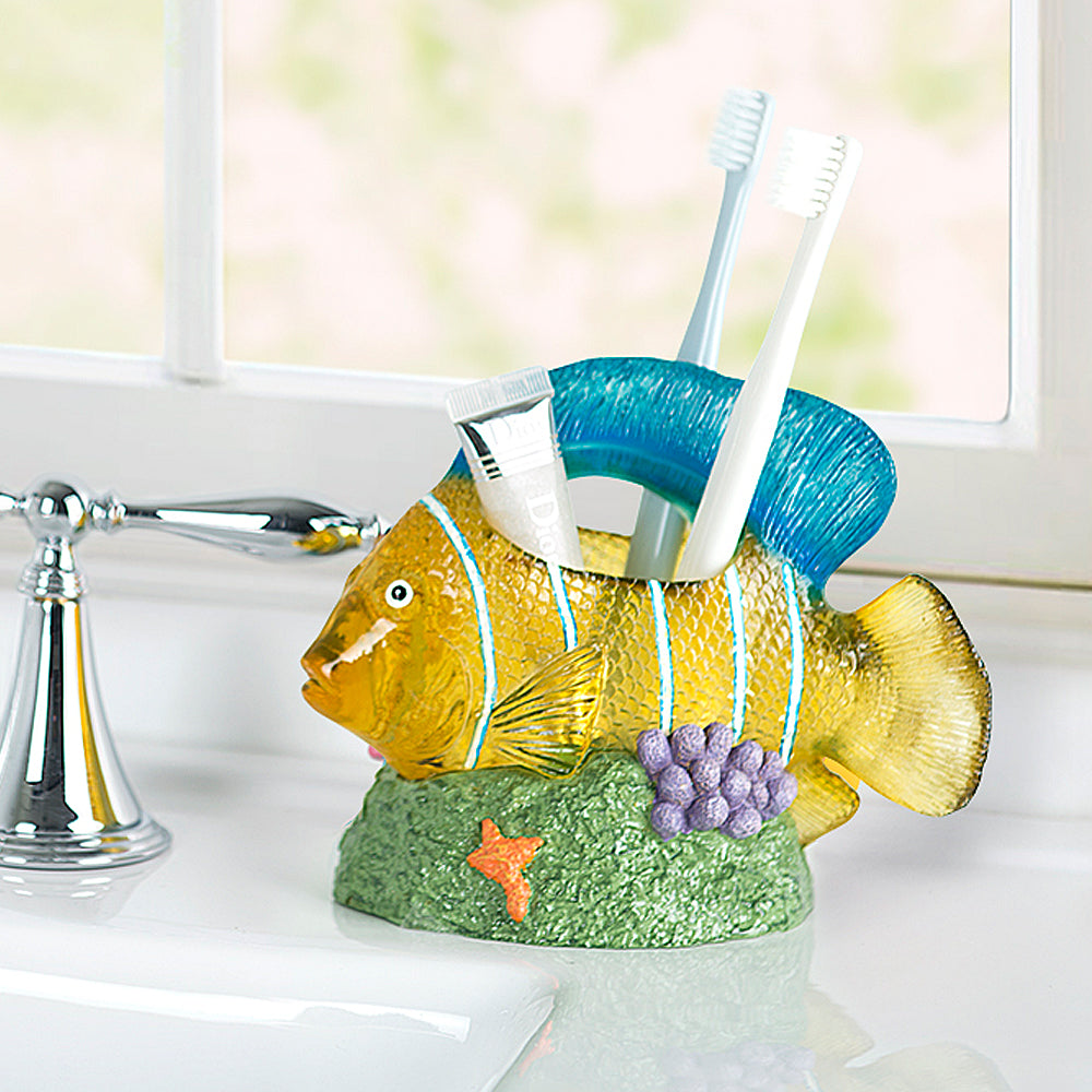 Under The Sea Fish 3-Piece Lotion Dispenser/Toothbrush Holder/Soap Dish Set