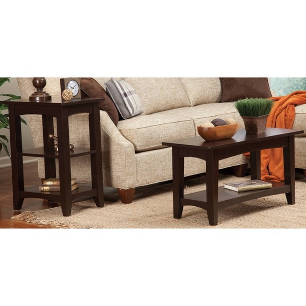 Shaker Cottage Wood 2 Shelf End Table Alaterre Furniture