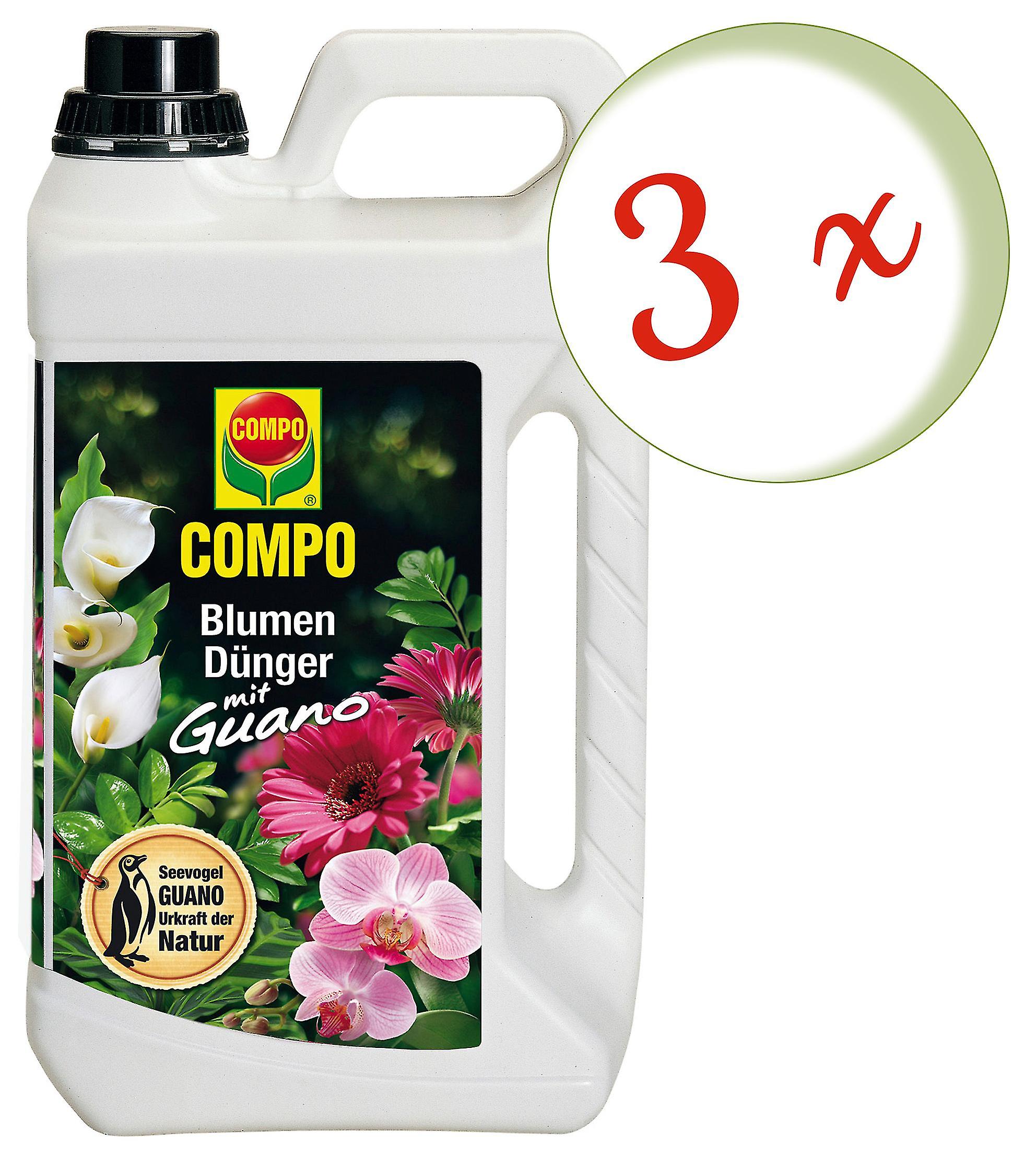 3 x COMPO flower bulbs with guano， 3 liters